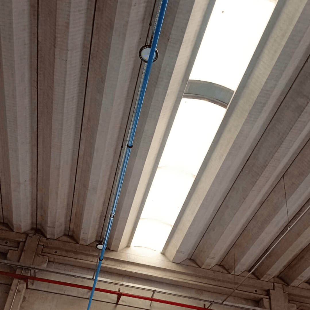 Projeto de rede de ar comprimido em alumínio com distribuição para pontos de uso